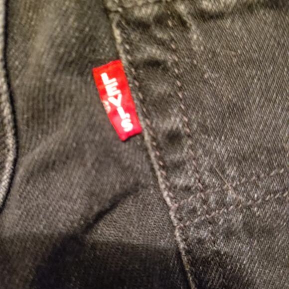 Levi’s Soft Black Pleated Jeans – Size 26x26 – White Patch – Rare - Picture 5 of 8